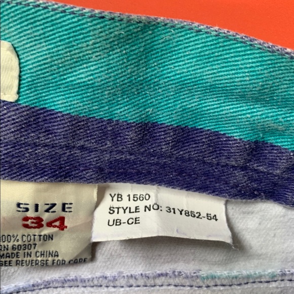 Vintage Union Bay Striped Denim Shorts - Picture 3 of 7